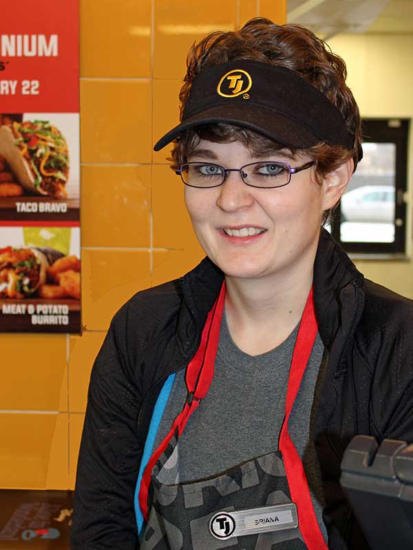 Photo of Briana, an employment success story